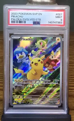 Graded PSA 9 Pikachu 027 Sv: Scarlet & Violet Promo Cards Holo - Image 1