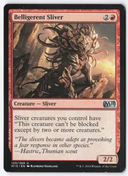 Belligerent Sliver Normal U Magic 2015 (M15) 129 LP - Image 1