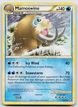 LP Mamoswine 5/102 Holo Rare HGSS Triumphant Pokemon - Image 1