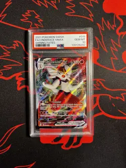 2021 POKEMON CINDERACE VMAX 019/072 FULL ART SHINJNG FATES SWSH PSA 10 - Image 1