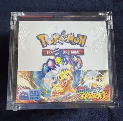 Pokemon Scarlet & Violet - Surging Sparks Booster Box In Acrylic Case - Image 1