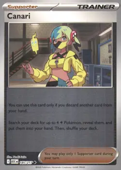 CANARI 185/217 UNCOMMON ASCENDED HEROES POKEMON REVERSE HOLO NEAR MINT - Image 1