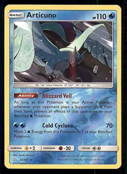 ARTICUNO 32/181 HOLO RARE TEAM UP POKEMON REVERSE HOLO LIGHTLY PLAYED - Image 1