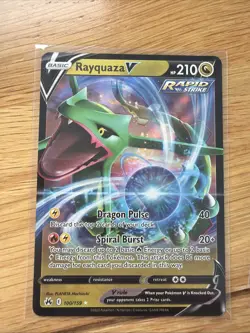 Pokemon TCG Rayquaza v Crown Zenith 100/159 Holo Ultra Rare - Image 1