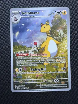 Pokemon TCG Ampharos 090/086 Chaos Rising Full Art Holo Rare Pack Fresh - Image 1