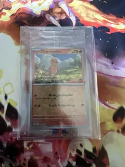Pokemon TCG Charmander - 004/165 (GameStop Exclusive) Stamped Promo Card SEALED - Image 1