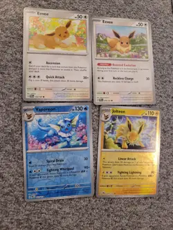 Pokemon TCG Bundle - Vaporeon & Jolteon Rev Holos + 2x Eevee (PRE/TWM) - Image 1