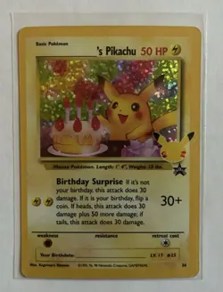 The Pokemon Company ______'s Pikachu 24/53 Celebrations Promo Holo EN - Image 1