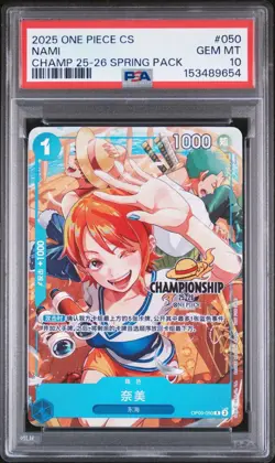2025 ONE PIECE CHINESE CHAMPIONSHIP CS 25-26 SPRING ENTRY PROMO #050 NAMI PSA 10 - Image 1
