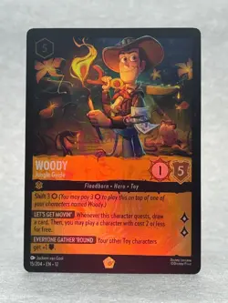 Disney Lorcana - 15/204 Woody Jungle Guide Wilds Unknown Legendary Foil Holo TCG - Image 1