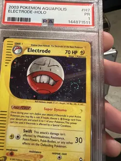 HUGE SWIRL PSA 1 2003 Aquapolis Electrode Holo Foil H7/H32 WOTC Pokemon E-Reader - Image 3