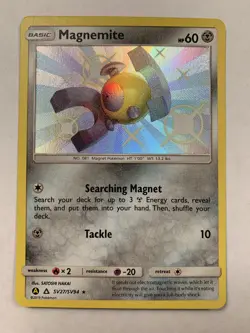 Magnemite SV27/SV94 Shiny Holo Rare Pokemon Hidden Fates NM - Image 1