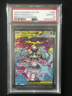 Pokemon TCG Mega Diancie ex 267/217 Me: Ascended Heroes Holo PSA 10 EN 2026 - Image 1
