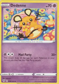 Dedenne 78/189 Pokemon TCG Darkness Ablaze Reverse Holo - Image 1