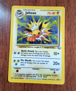 Pokemon TCG Jolteon Jungle 4/64 holo rare 1999 LP - Image 1