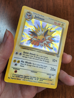 Pokemon TCG Jolteon Jungle 4/64 holo rare 1999 LP - Image 3