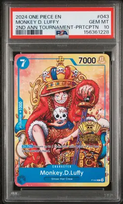 2024 ONE PIECE PROMOS #043 MONKEY D. LUFFY PSA 10 - Image 1