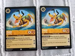Disney Lorcana LOT of 2 Pluto Rescue Dog 20/204 PACK FRESH Free Shipping - Image 1