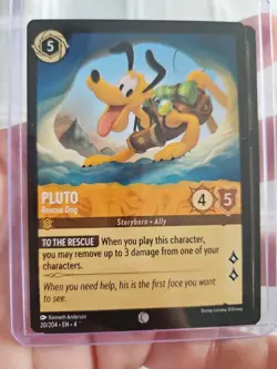 Disney Lorcana LOT of 2 Pluto Rescue Dog 20/204 PACK FRESH Free Shipping - Image 4