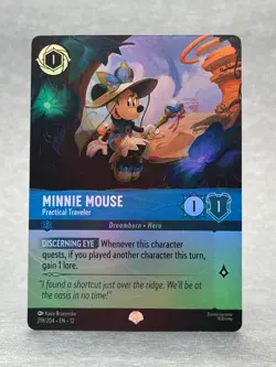 Disney Lorcana - 219/204 Minnie Mouse Practical Traveler Wilds Unknown Epic Holo - Image 1