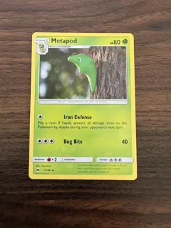 Metapod 2/149 Uncommon Yuka Morii SM Base Set Pokemon Card NM - Image 1