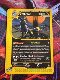 UMBREON 41/147 Aquapolis non-holo rare E-READER Pokemon TCG card NM - Image 1