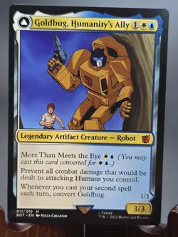 Goldbug, Humanity's Ally Universes Beyond: Transformers MTG Regular Near Mint - Image 1