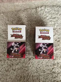 Pokemon TCG Destined Rivals | 18 Packs Half Booster Box (Unsealed) & Empty Box - Image 1