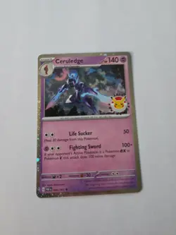 Ceruledge Pokemon Day Stamp Cosmos Holo #40/91 Paldean Fates - Image 1