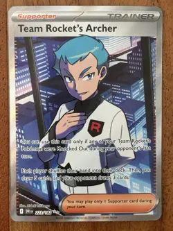 Pokemon TCG Team Rocket's Archer 223/182 Sv10: Destined Rivals Ultra Rare - Image 1