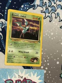 Brock's Zubat 2000 Pokemon Gym Heroes Unlimited Rare #24/132 * Light Play - Image 3