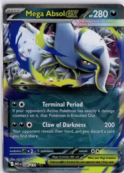 Pokemon Mega Absol ex 086/132 Mega Evolution Half Art Card - Image 3
