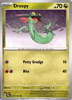 Dreepy 071/131 SV: Prismatic Evolutions Pokemon Card TCG - Image 1