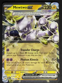 Mewtwo ex #058/182 SV04: Paradox Rift Pokemon Card TCG - Image 1
