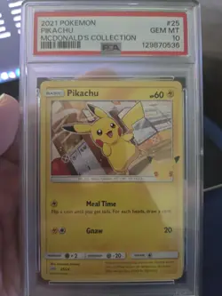 2021 Pokemon Mcdonalds Collection # 25 Pikachu Non Holo PSA 10 Card GEM MINT! - Image 1