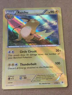RAICHU 27/83 HOLO RARE GENERATIONS POKEMON LP - Image 1