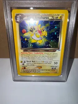 DARK AMPHAROS 1/105 2002 Neo Destiny Unlimited HOLO Pokemon Card PSA 9 MINT - Image 3