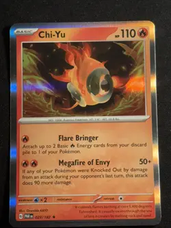 Chi-Yu 29/182 Pokemon TCG Paradox Rift Holo Foil Rare Card Near Mint NM - Image 1