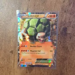 Pokemon TCG Golem-EX Generations Holo Rare Card 46/83 DAMAGED Condition - Image 1