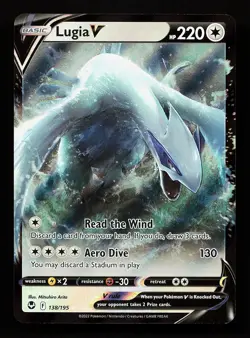 Lugia V 138/195 V Rare Silver Tempest Pokemon Card - Image 1
