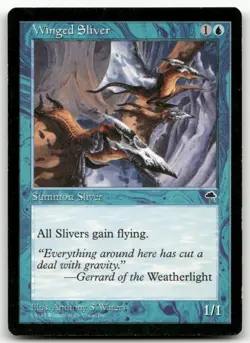 Winged Sliver #106 (LP) Tempest TMP Magic MTG - Image 1