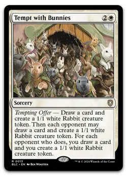Tempt with Bunnies #13 (NM) Bloomburrow BLC Magic MTG - Image 1
