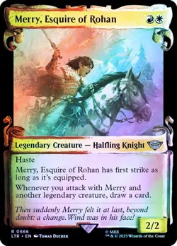 MTG MERRY, ESQUIRE OF ROHAN SHOWCASE SCROLL FOIL The Lord of the Rings NM - Image 1
