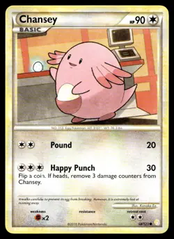 Chansey HeartGold SoulSilver Common 58/123 2010 Pokemon TCG - Image 1
