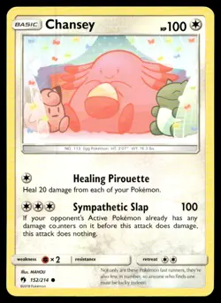 Chansey SM - Lost Thunder Common 152/214 2018 Pokemon TCG - Image 1