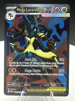 Mega Lucario ex 160/132 Ultra Rare Mega Evolution Pokemon Near Mint - Image 3