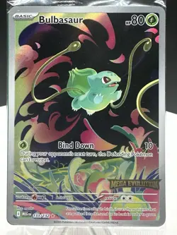 Bulbasaur Pokemon Mega Evolution Illustration Rare STAMPED 133/132 Sealed promo - Image 3