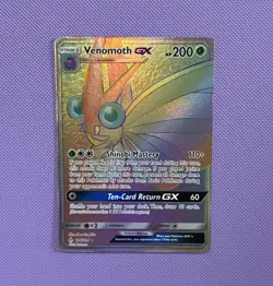 Pokemon TCG Venomoth GX 216/214 Unbroken Bonds Rainbow Rare Full Art Secret - Image 1