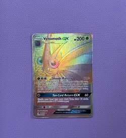 Pokemon TCG Venomoth GX 216/214 Unbroken Bonds Rainbow Rare Full Art Secret - Image 2