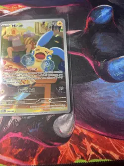 The Pokemon Company Minun 194/182 SV04 Paradox Rift Illustration Rare Holo ENG - Image 4